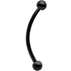 16G 9/16 Black Curved Barbell