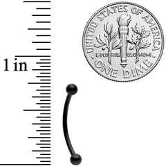 16G 9/16 Black Curved Barbell