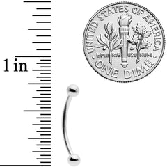 16G 9/16 Stainless Steel Curved Barbell