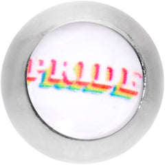 16G 1/4 Rainbow Text Gay Pride Cartilage Tragus Earring