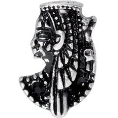16G 1/4 Black Gem Egypt Cleopatra Anubis Cartilage Tragus Earring