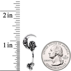 Owl Skull Key Mystic Moon Double Mount Belly Ring