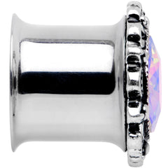 Aurora Gem Filigree Flower Double Flare Plug Set 2G to 1 Inch