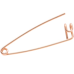 14G Rose Gold Tone Punk Rock Safety Pin Industrial Barbell 38mm
