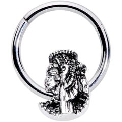 16G 3/8 Egypt Cleopatra Anubis Hinged Segment Ring