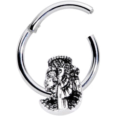 16G 3/8 Egypt Cleopatra Anubis Hinged Segment Ring