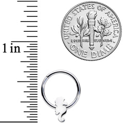 16G 3/8 Steel Nautical Seahorse Hinged Segment Ring