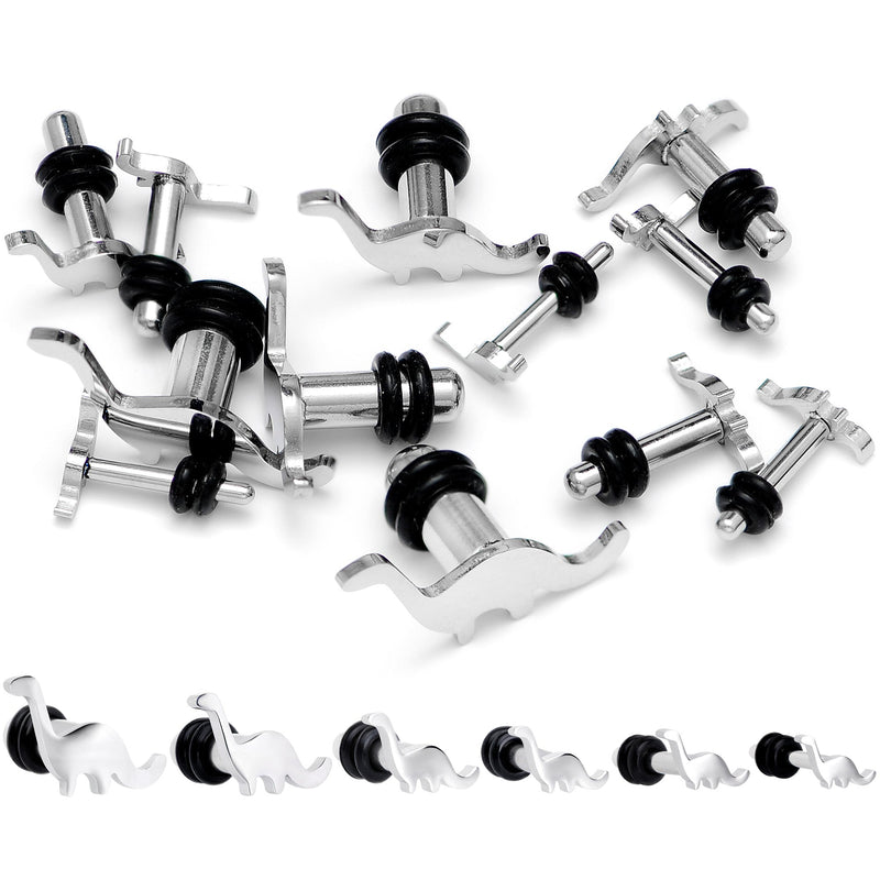 Brontosaurus Dinosaur Single Flare Plug Set 14G to 4G