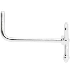 22G 5/16 Key to Your Heart L Shaped Nose Ring