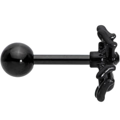 16G 5/16 Black Spooky Halloween Spider Cartilage Earring