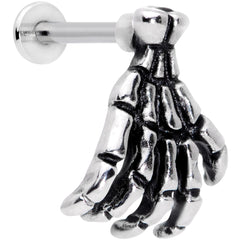 16G 5/16 Spooky Skeleton Hand Halloween Labret Monroe Tragus