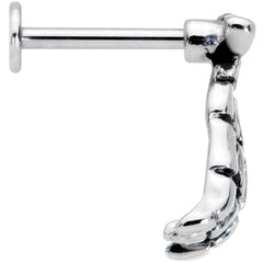 16G 5/16 Spooky Skeleton Hand Halloween Labret Monroe Tragus