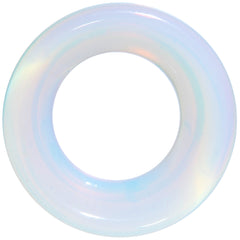 Translucent White Glass Tunnel Plug Set 2G to 1 Inch