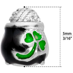 18G 5/16 St Patricks Day Pot O Gold L Shaped Nose Ring
