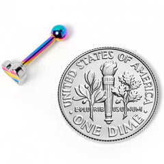 16G 5/16 Pink Blue Rainbow Pansexual Pride Heart Cartilage Tragus