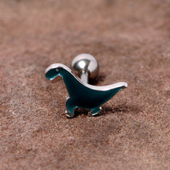 16G 1/4 Darling Green Dinosaur Cartilage Tragus Earring