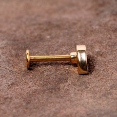 16G 5/16 Clear CZ Gem Gold Tone Swirl Labret Monroe Tragus