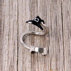 Hat and Broom Im a Witch Kit Halloween Spiral Twister Belly Ring
