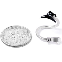 Hat and Broom Im a Witch Kit Halloween Spiral Twister Belly Ring