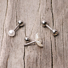 16G 1/4 Clear Gem Flower Cartilage Tragus Set of 3