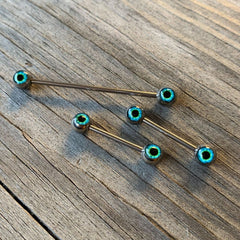 14G Haunting Human Eyeball Halloween Industrial Barbell 38mm
