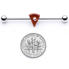 14G Pumpkin Pie Thanksgiving Industrial Barbell 38mm
