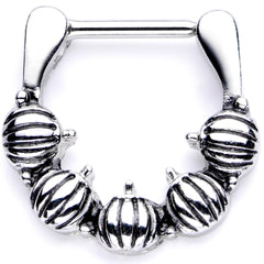 16G 5/16 Pumpkin Patch Halloween Septum Clicker