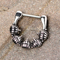 16G 5/16 Pumpkin Patch Halloween Septum Clicker