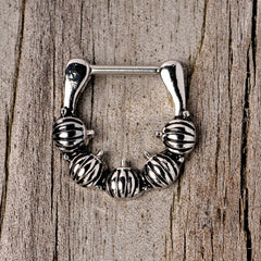 16G 5/16 Pumpkin Patch Halloween Septum Clicker