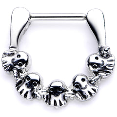 16G 5/16 Gathering of Ghosts Halloween Septum Clicker