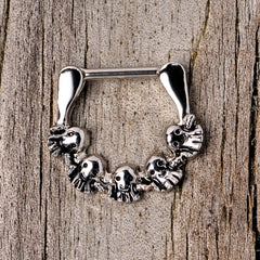 16G 5/16 Gathering of Ghosts Halloween Septum Clicker