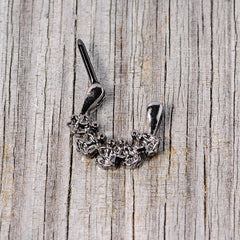 16G 5/16 Black Scary Skeletons Halloween Septum Clicker
