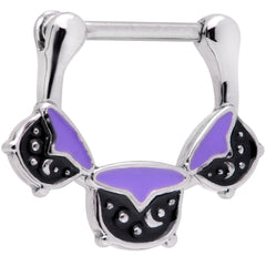 16G 3/8 Black Purple Cauldron Halloween Cartilage Clicker