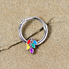 16G 3/8 Christmas Lights Holiday Septum Clicker