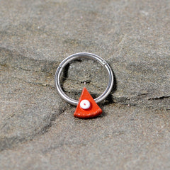 16G 3/8 Pumpkin Pie Thanksgiving Holiday Hinged Segment Ring
