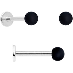 16G 5/16 Blue Green Grey Matte Labret Monroe Tragus Set of 4
