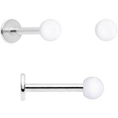 16G 5/16 Pink Peach Matte Labret Monroe Tragus Set of 4