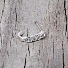 20G 3/8 Steel Chain Link Faux Hoop Nose Bone