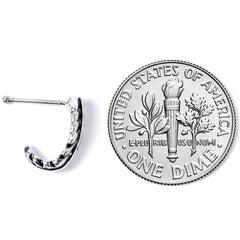 20G 3/8 Steel Feather Faux Hoop Nose Bone
