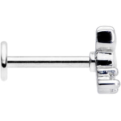 16G 5/16 Clear CZ Gem Elegant Cat Labret Monroe Tragus