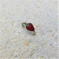18G 3/8 Red Green Strawberry Nose Hoop