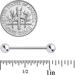 14G 3/4 Stainless Steel Extra Long Barbell Tongue Ring