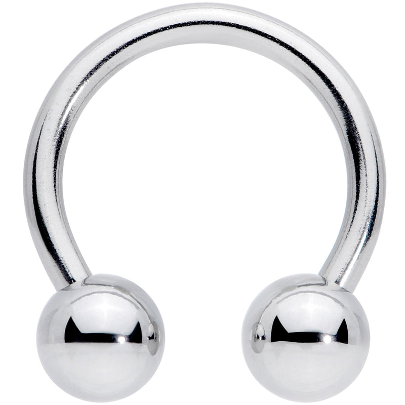 14G 7/16 Classic Steel Horseshoe Circular Barbell