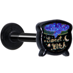 16G 5/16 Black Sweet Witch Cauldron Halloween Labret Monroe Tragus