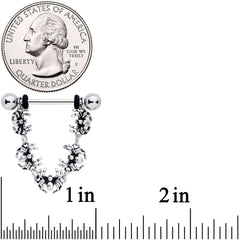 14G 9/16 Spiders Halloween Dangle Barbell Nipple Ring Set