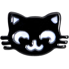 16G 1/4 Black Cat Mouse Halloween Cartilage Tragus Earring
