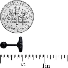 16G 1/4 Black Howling Ghost Halloween Cartilage Tragus Earring