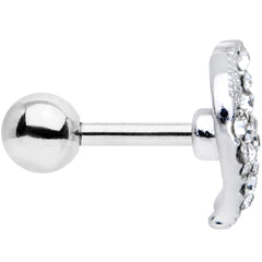 16G 1/4 Clear Gem Silhouette Unicorn Cartilage Tragus Earring