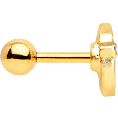16G 1/4 Gold Tone Santa Claus Christmas Cartilage Tragus Earring
