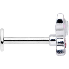16G 5/16 Pink Gem Lucky Elephant Labret Monroe Tragus